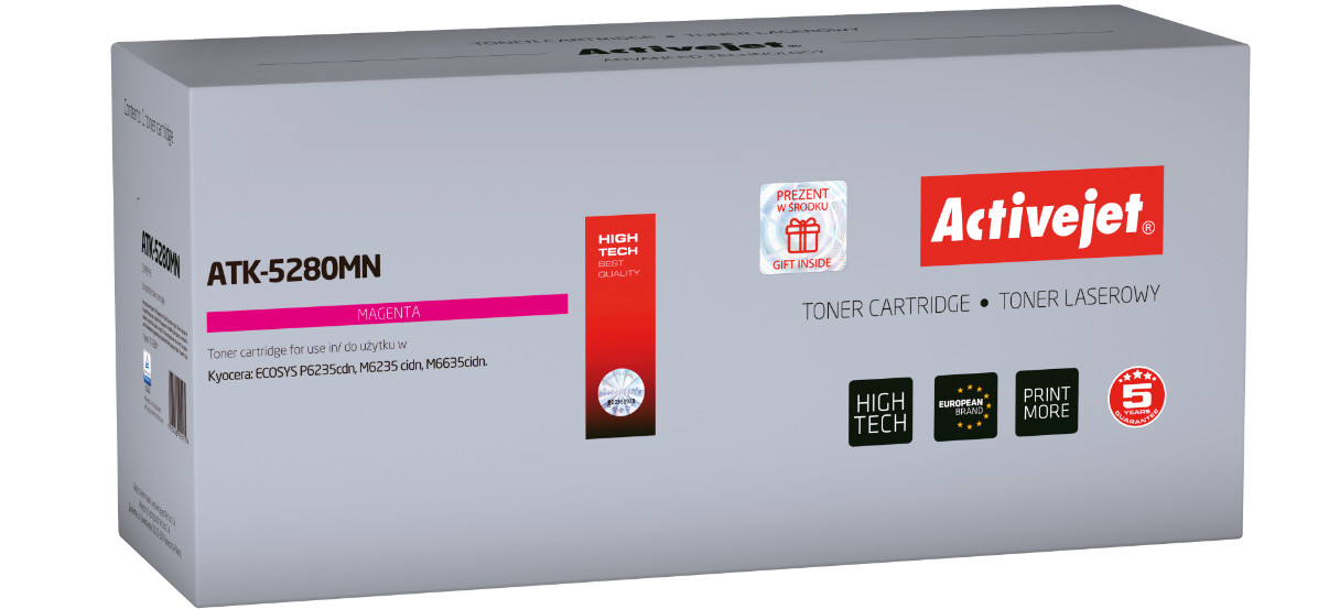 Activejet ATK-5280MN Toner do drukarki Kyocera, Zamiennik Kyocera TK-5280M; Supreme; 11000 stron; Purpurowy. - zdjęcie 6