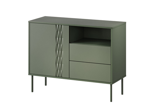 Komoda 1D2S TRESSE 100x40x75 zieleń mat - zdjęcie 2
