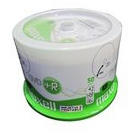 MAXELL Płyta DVD+R 4,7GB, 50 szt. w opakowaniu cake (szpindel). Prędkość zapisu 16X, 120 min. Płyty do nadruku atramentowego. Przeznaczenie Multimedia. - zdjęcie 1