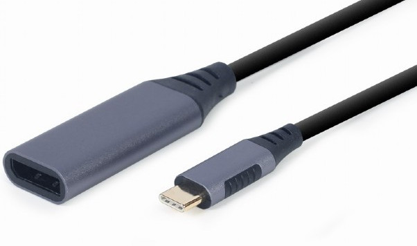 GEMBIRD ADAPTER Z USB TYPE-C DO DISPLAYPORT SZARY - zdjęcie 1