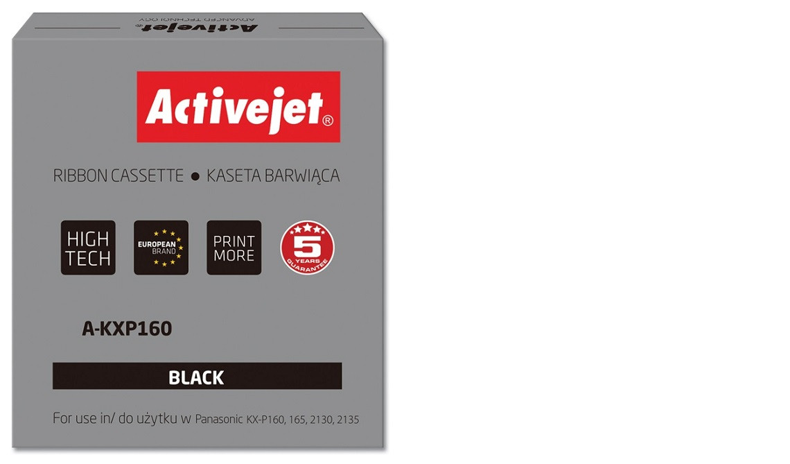 Activejet A-KXP160 Taśma do drukarki Panasonic, Zamiennik Panasonic KXP160; Supreme; 3.000.000 znaków; czarny. - zdjęcie 1