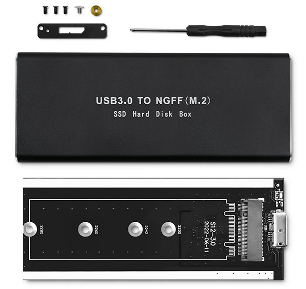 QOLTEC OBUDOWA DO DYSKÓW SSD M.2 SATA | NGFF | USB - zdjęcie 4