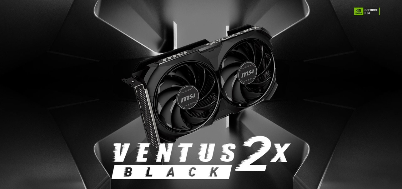 Karta graficzna MSI GeForce RTX 4060 8GB VENTUS 2X BLACK OC - zdjęcie 1