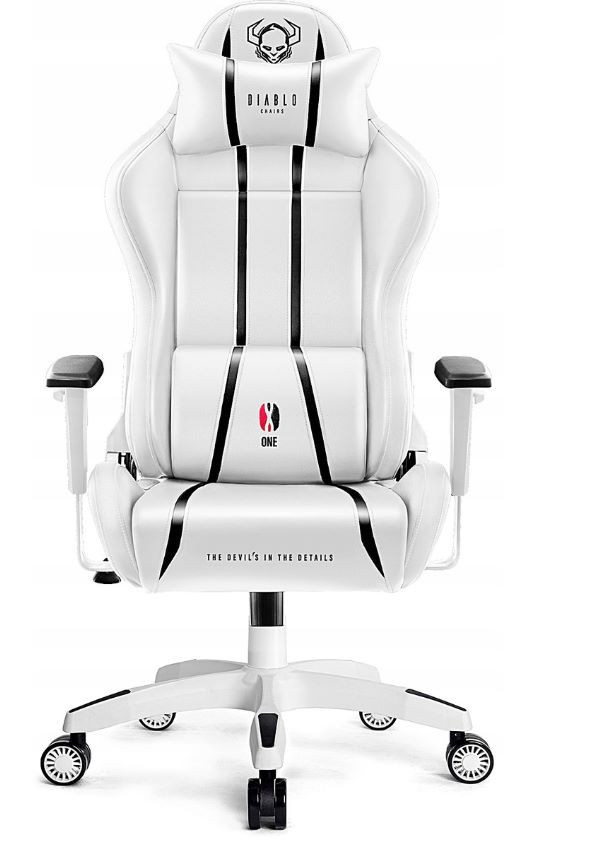 Fotel gamingowy DIABLO X-ONE 2.0 normal fotel biało-czarny - zdjęcie 1