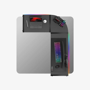 Biurko gamingowe Huzaro Hero 6.0 Black RGB - zdjęcie 4