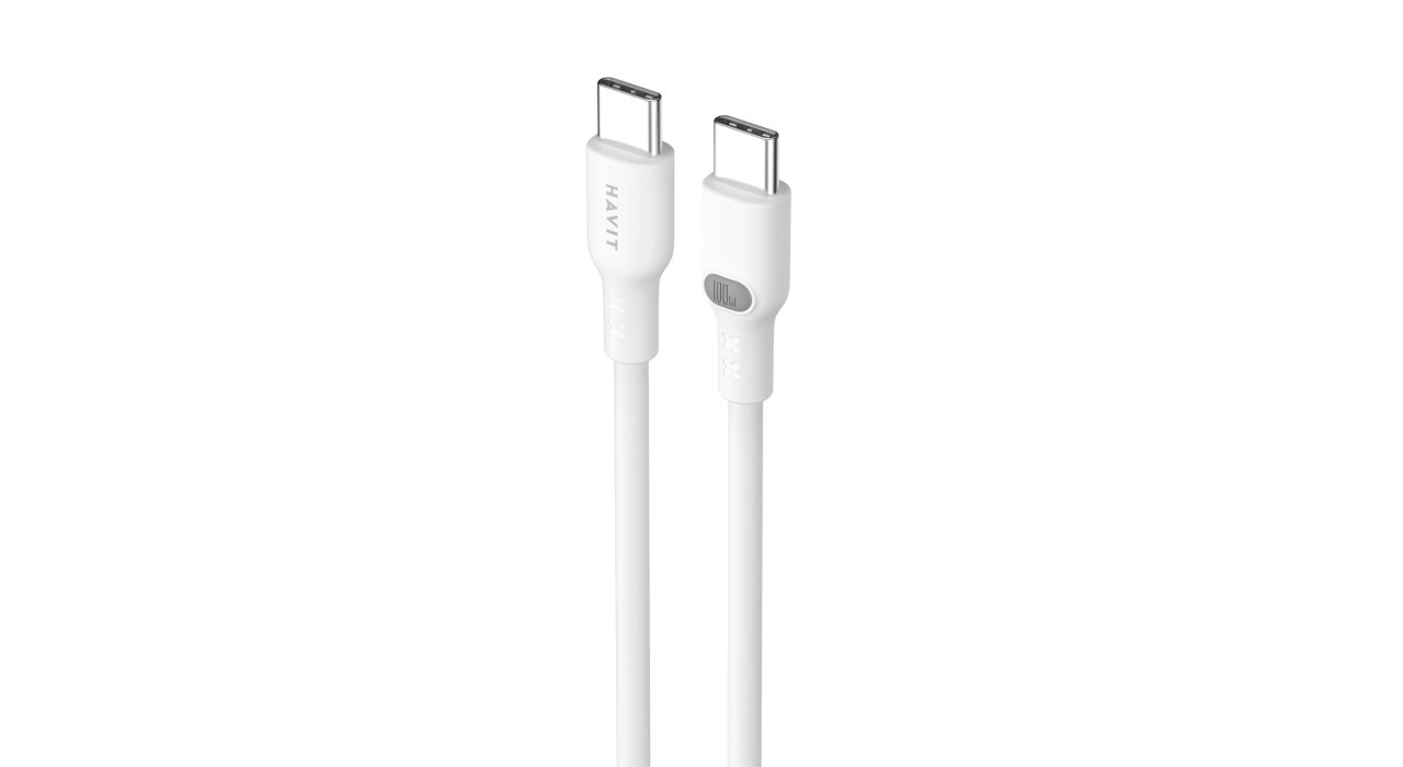 Kabel Havit Typ C-Typ C CB6280 (biały; 100cm) - zdjęcie 2