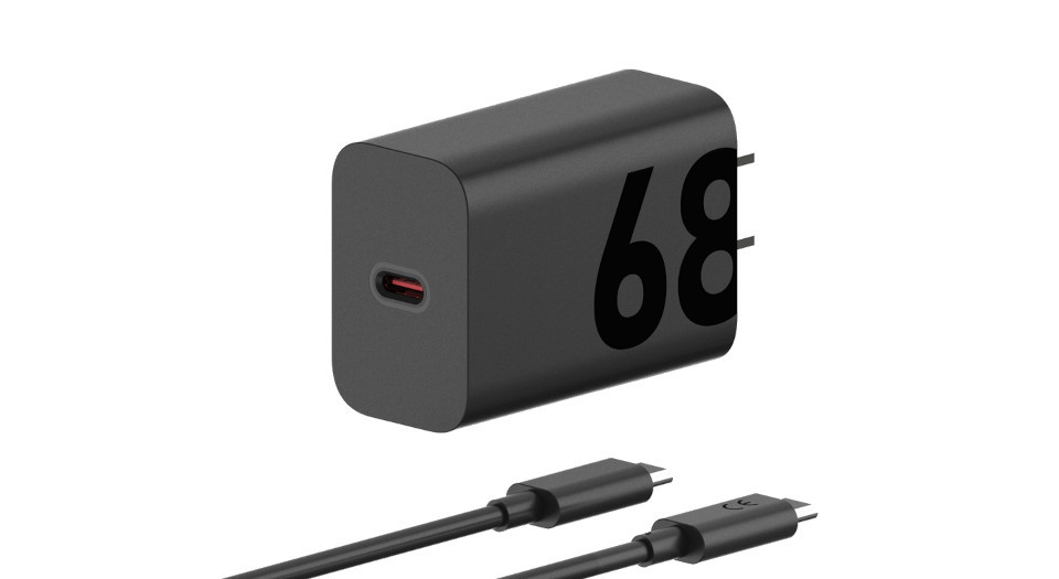 Motorola TurboPower 68W Wall Charger, 1m C-C cable, Black - zdjęcie 1