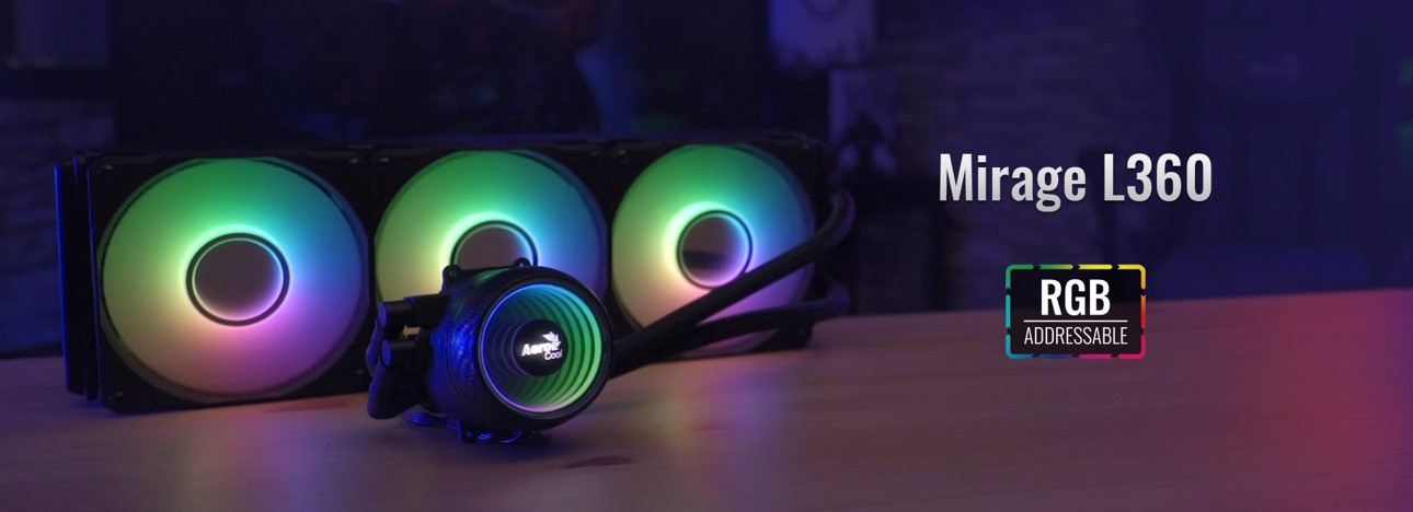 Chłodzenie wodne AEROCOOL PGS MIRAGE L360 ARGB BK - zdjęcie 1