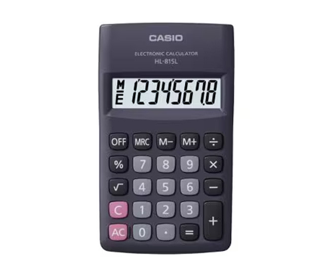 CASIO Kalkulator kieszonkowy HL-815L-BK BOX, 8-cyfrowy, 69,5x118mm, czarny - zdjęcie 1