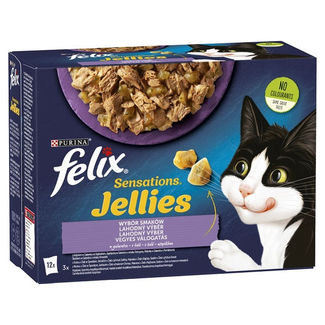 FELIX Sensations indyk, makrela, jagnięcina - mokra karma dla kota - 12x 85g - zdjęcie 1