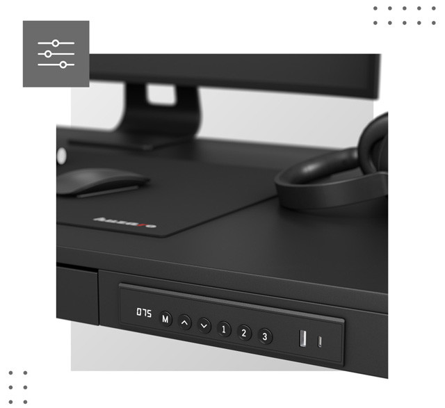 Biurko elektryczne MA-Leader 8.2 Black - zdjęcie 3