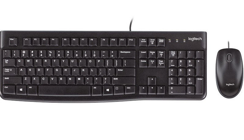 Zestaw Logitech MK120 USB czarny US - zdjęcie 2