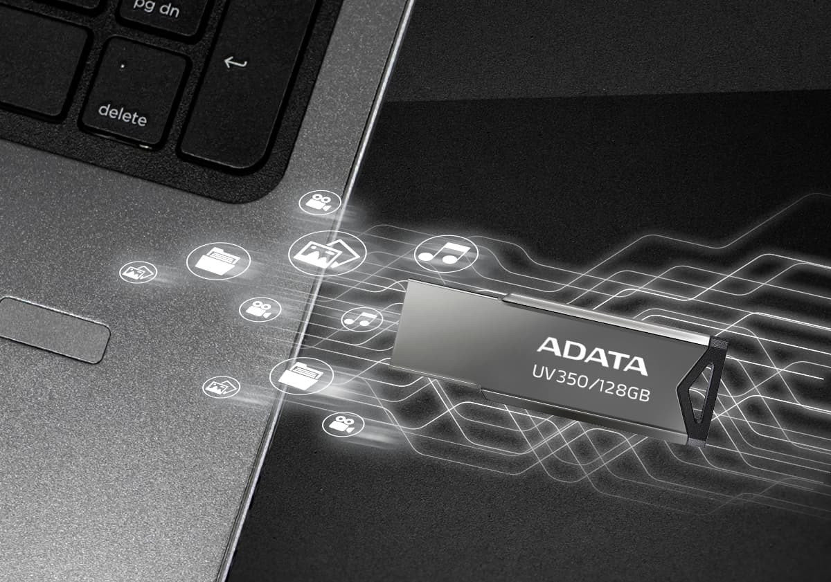 ADATA FLASHDRIVE UV350 128GB USB3.1 Metallic - zdjęcie 3