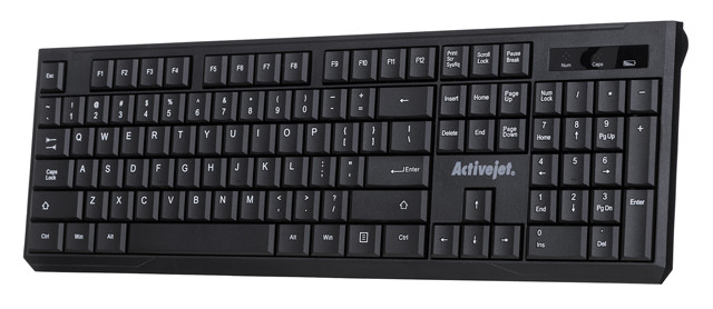 Activejet K-3911W Klawiatura bezprzewodowa, zasilanie baterią 1x 1,5V AAA, czarna - zdjęcie 2