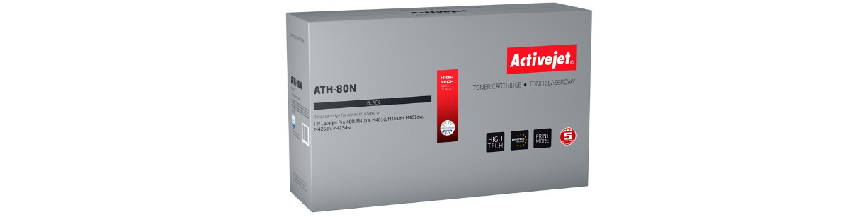 Activejet ATH-80N Toner do drukarki HP, Zamiennik HP 80A CF280A; Supreme; 3500 stron; czarny. - zdjęcie 6