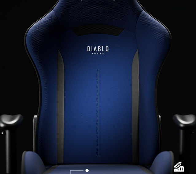 Fotel gamingowy DIABLO X-ST4RTER fotel granatowy - zdjęcie 2
