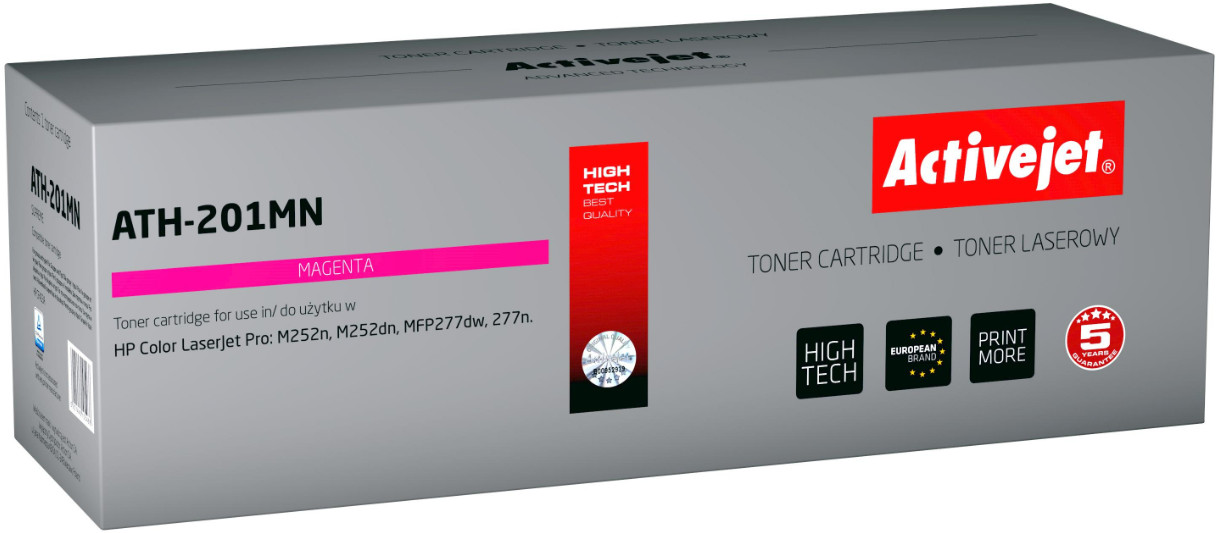 Activejet ATH-201MN Toner do drukarki HP, Zamiennik HP 201A CF403A; CRG045; Supreme; 1400 stron; purpurowy - zdjęcie 6