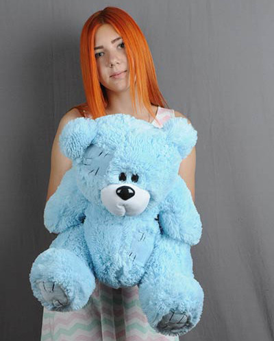 Miś TEDDY 60cm niebieski - zdjęcie 1