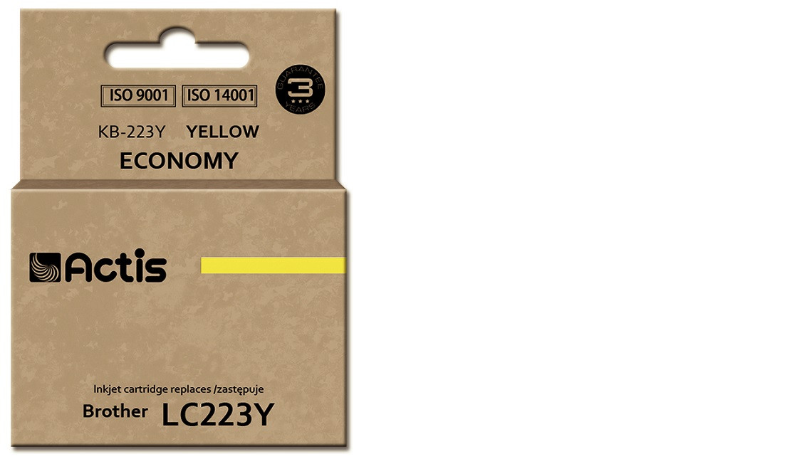 Actis KB-223Y Tusz do drukarki Brother, Zamiennik Brother LC223Y; Standard; 10 ml; żółty. - zdjęcie 1