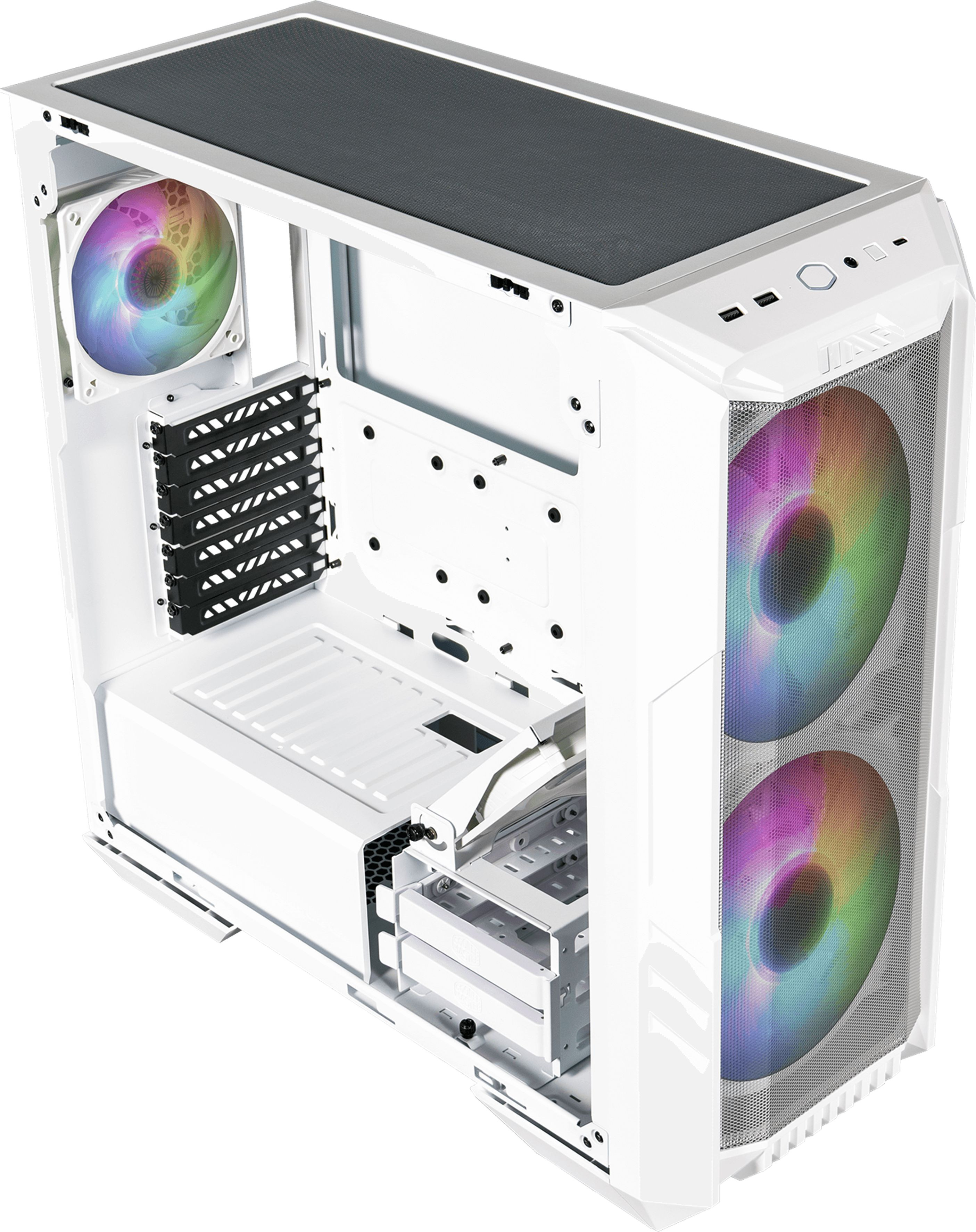 COOLER MASTER OBUOWA HAF 500 MIDI TOWER ARGB BIAŁA - zdjęcie 1