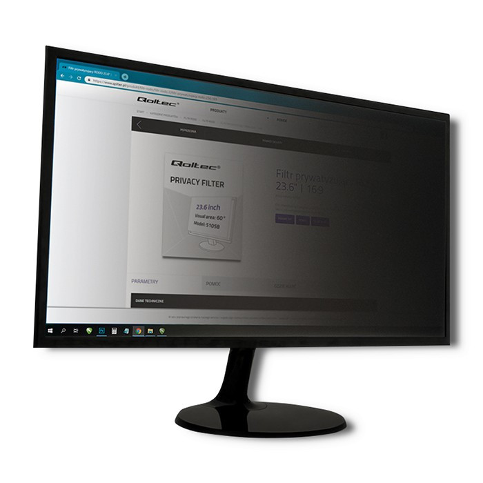 QOLTEC FILTR PRYWATYZUJĄCY RODO 23" (16:9) - zdjęcie 1