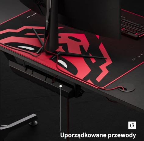 Biurko gamingowe DIABLO X-MATE 1600 czarne - zdjęcie 8