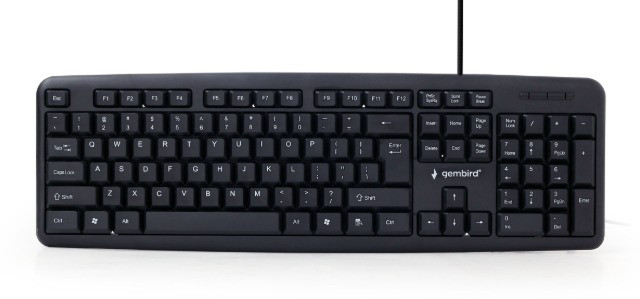Gembird klawiatura kb-u-103 us layout usb black kb-u-103 - zdjęcie 1