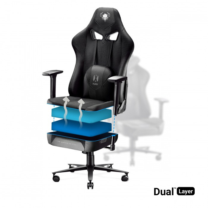 Fotel gamingowy DIABLO X-PLAYER 2.0 king fotel czarno-czarny - zdjęcie 7