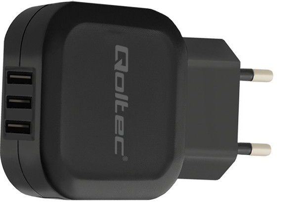Qoltec Ładowarka sieciowa do Smartfona/ Tabletu | 17W | 5V | 3.4A | 3xUSB - zdjęcie 1