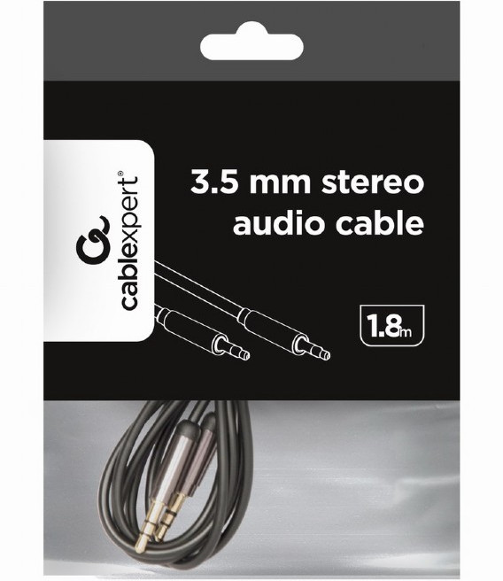 GEMBIRD KABEL STEREO MINIJACK-MINIJACK M/M 1.8M - zdjęcie 1