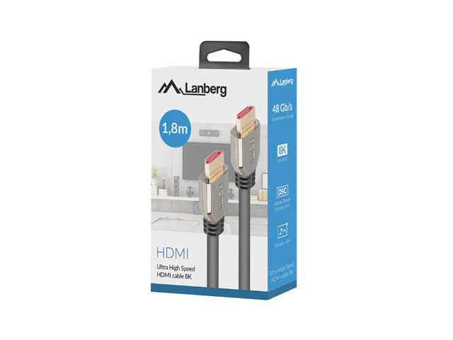 LANBERG KABEL HDMI M/M V2.1 1.8M 8K 60HZ - zdjęcie 1