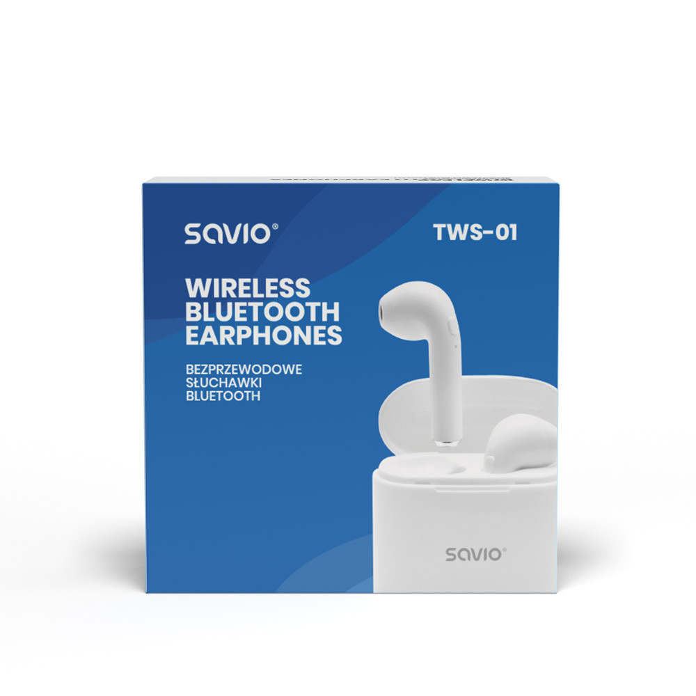 SAVIO BEZPRZEWODOWE SŁUCHAWKI BLUETOOTH TWS-01 - zdjęcie 3