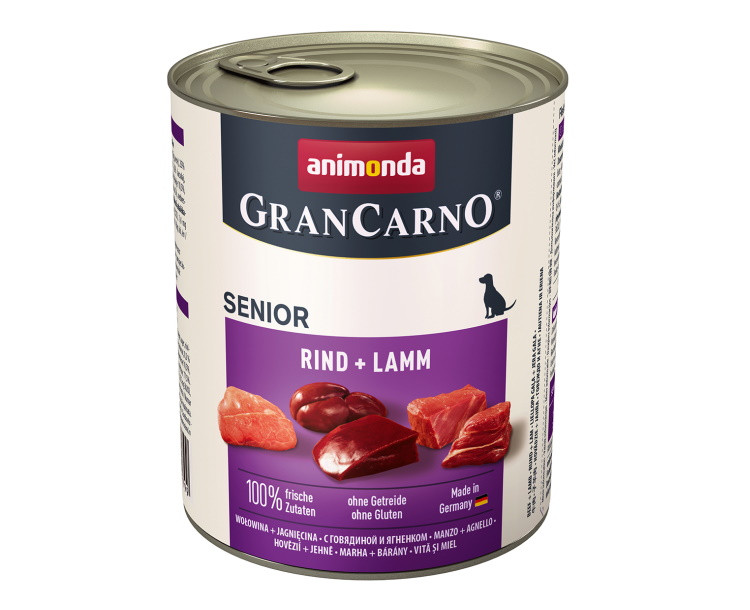 ANIMONDA GranCarno Senior Wołowina i jagnięcina - mokra karma dla psa - 800g - zdjęcie 1