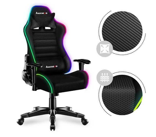 Fotel gam. dla dziecka Huzaro Ranger 6.0 RGB Mesh - zdjęcie 7