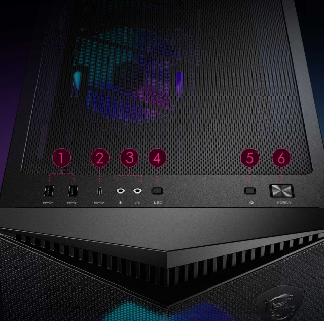 Obudowa MSI MPG GUNGNIR 300R AIRFLOW (306-7G21R21-W57) - zdjęcie 9