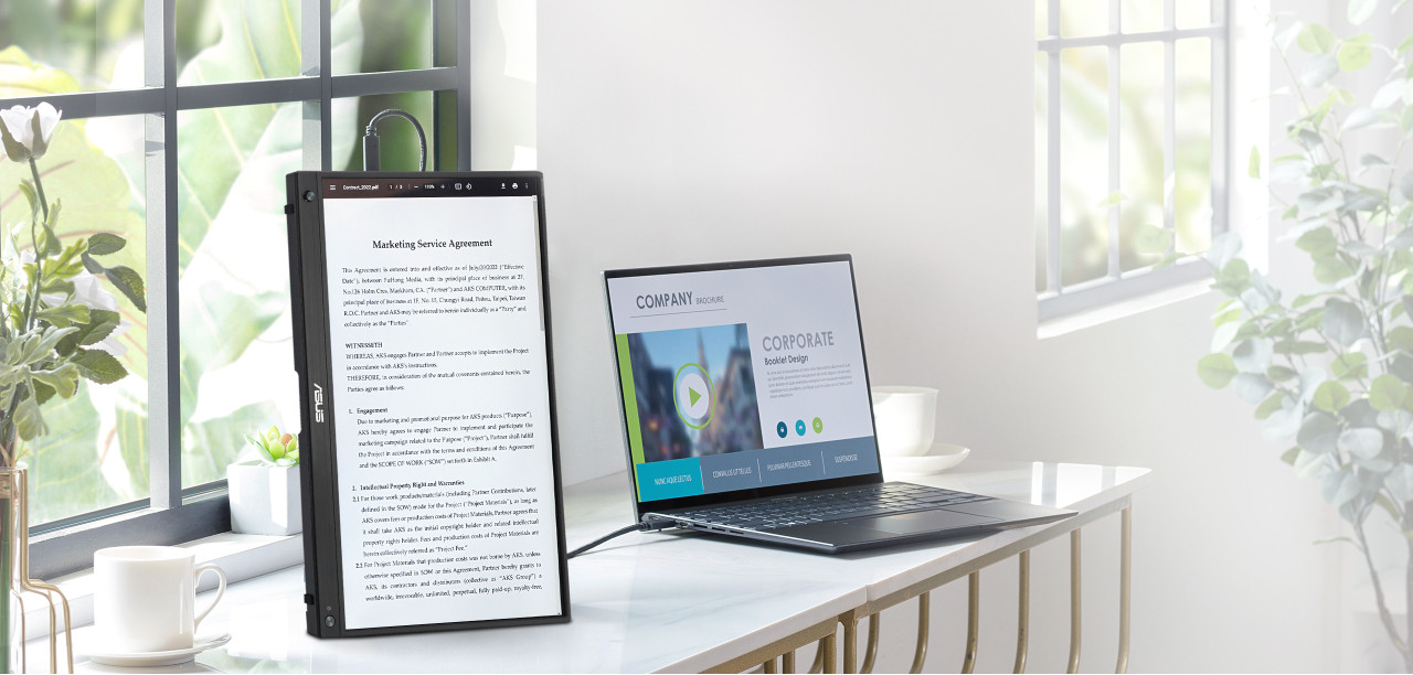 MONITOR ASUS 15,6" MB16AHT ZenScreen Touch - zdjęcie 6