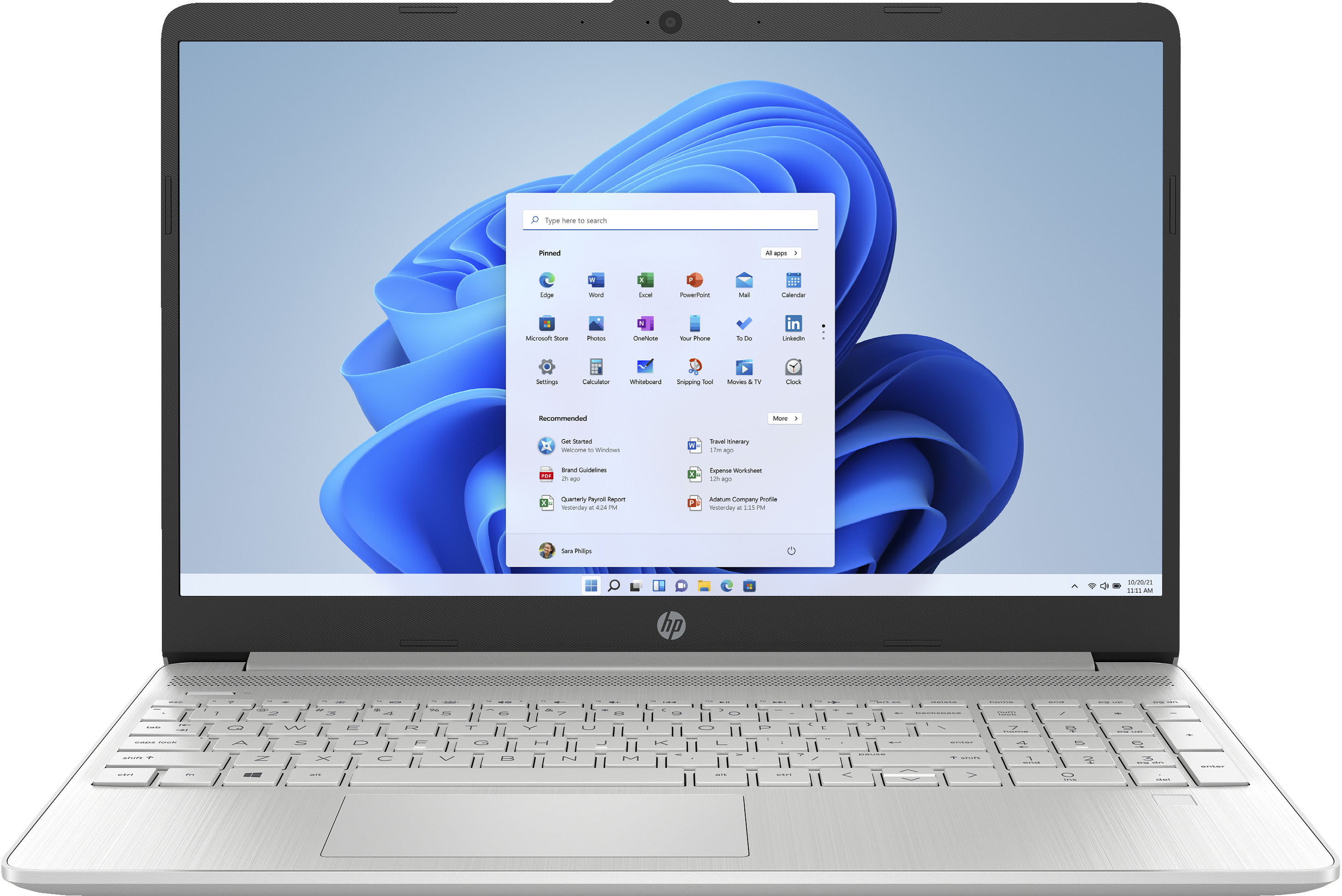 HP 15s-eq2289nw Ryzen 3 5300U 15,6”FHD AG IPS 16GB SSD1TB Radeon RX Vega 6 Cam720p 41Wh Win11 2Y Natural Silver - zdjęcie 1