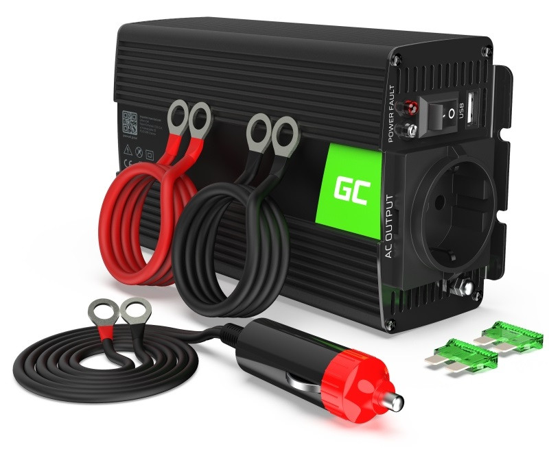 GREEN CELL PRZETWORNICA INV05DE 12V-230V 300W/600W - zdjęcie 1
