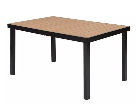 Stół ogrodowy IZZY 6-osobowy 140x90x74 brąz/czarny - zdjęcie 1