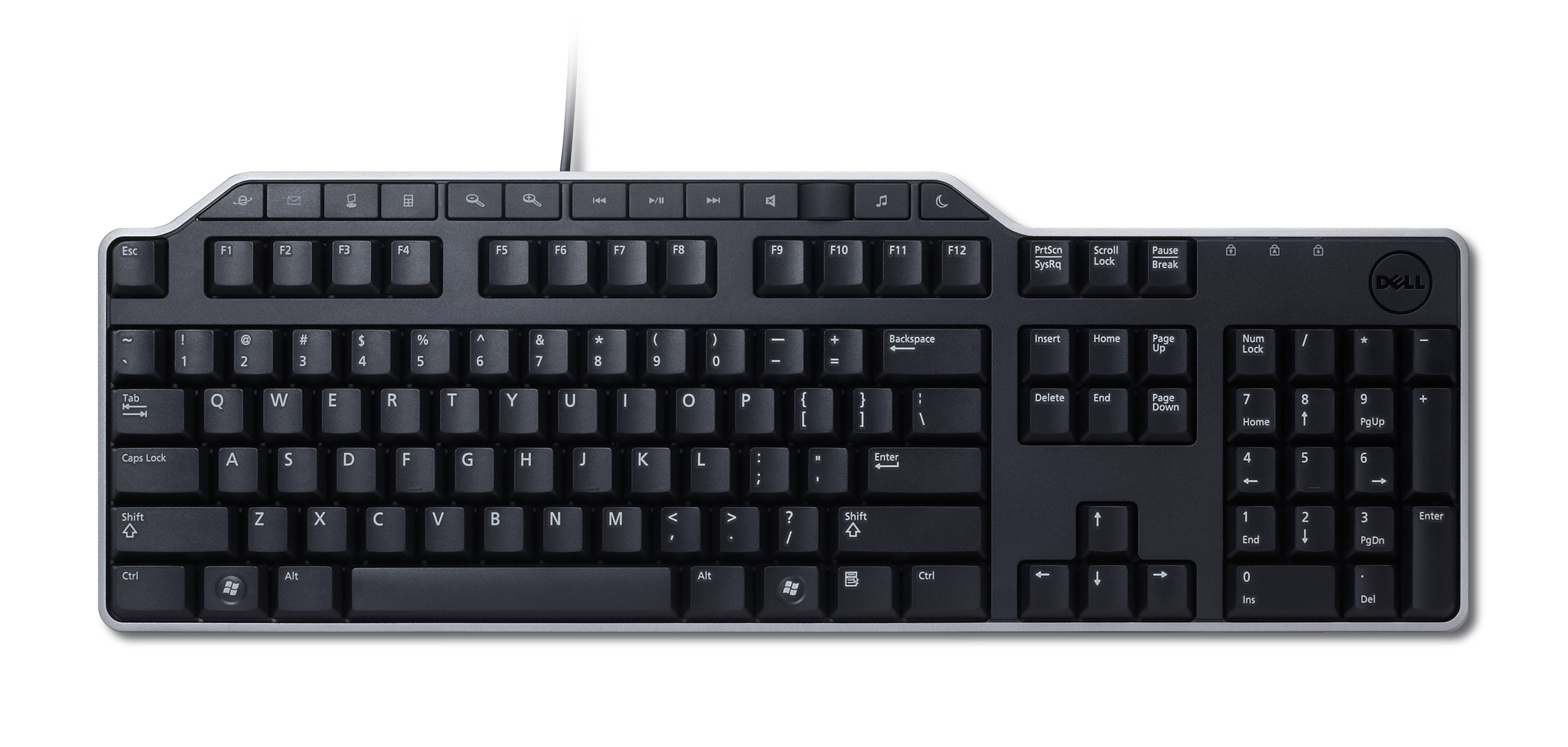 Klawiatura Dell KB-522 przewodowa biznesowa multimedialna USB czarna - zdjęcie 1