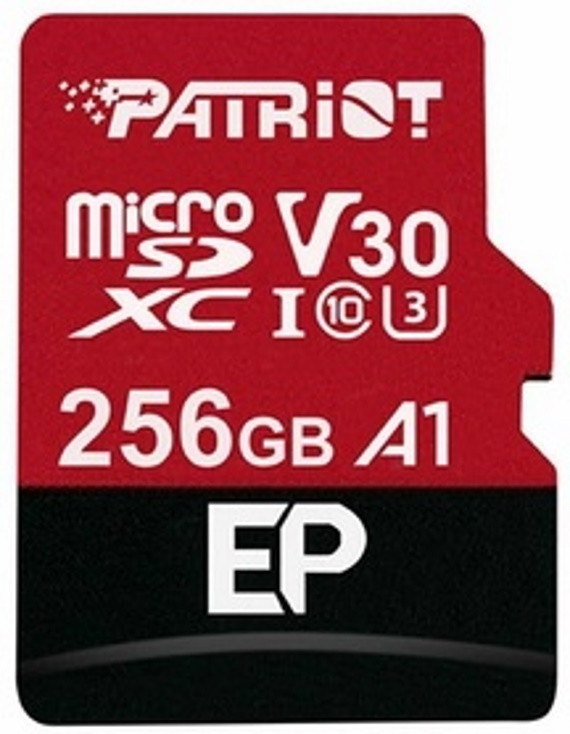 PATRIOT EP PRO micro SDXC 256GB A1 V30 U3 CL10+Adap - zdjęcie 1