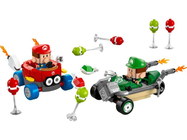 LEGO SUPER MARIO 72034 Mario Kart - Baby Mario kontra Baby Luigi - zdjęcie 2