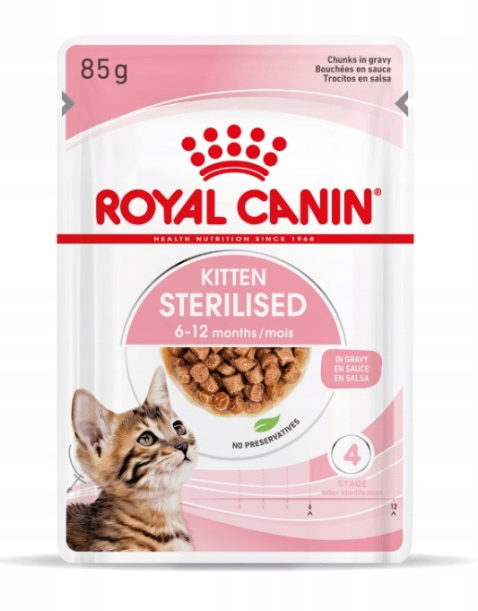 ROYAL CANIN FHN Kitten Sterilised w sosie - mokra karma dla kociąt - 12x85 g - zdjęcie 2