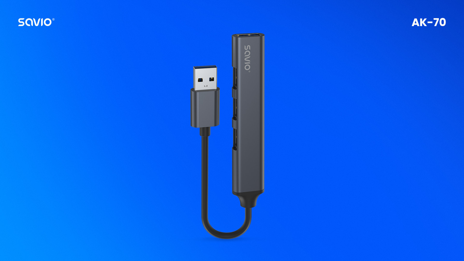 SAVIO HUB USB-A - 3X USB-A 2.0, 1X USB-A 3.0 AK-70 - zdjęcie 1
