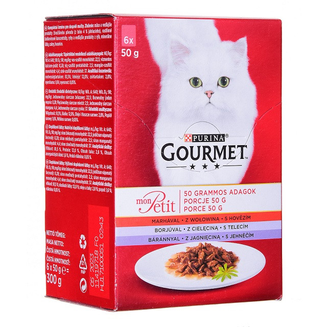 GOURMET Mon Petit Mix Mięsny - mokra karma dla kota - 6 x 50 g - zdjęcie 1