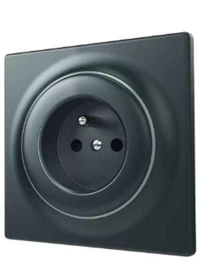 FIBARO Gniazdko Walli Outlet N typ E antracyt FGWSONE-011-8 - zdjęcie 1