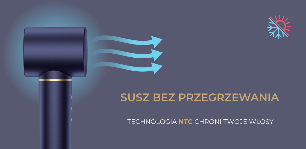 Suszarka do włosów Havit HD634-EU (niebieski) - zdjęcie 3