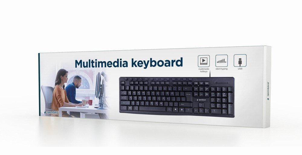 GEMBIRD KLAWIATURA MULTIMEDIALNA KB-UM-107 USB, CZ - zdjęcie 3