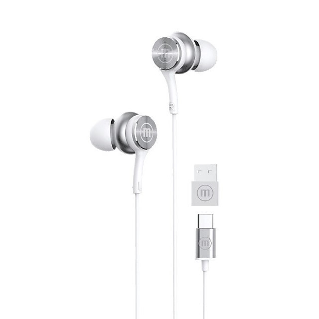 MAXELL XC1 Słuchawki przewodowe USB-C connector białe - zdjęcie 1