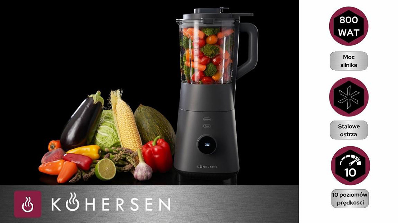 Blender gotujący Kohersen NB800A (antracytowy) - zdjęcie 2
